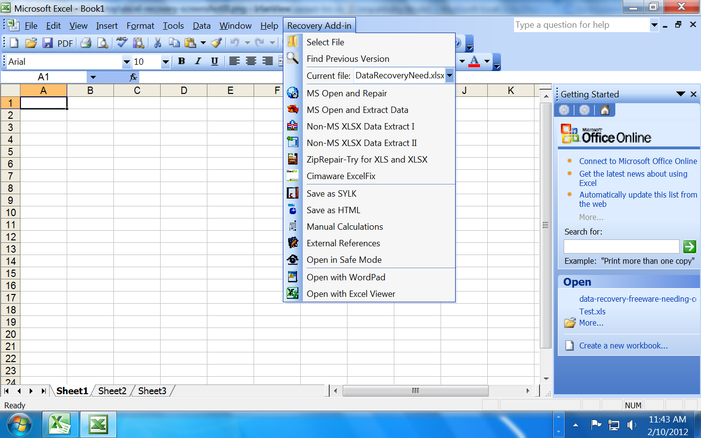 fred excel add in download